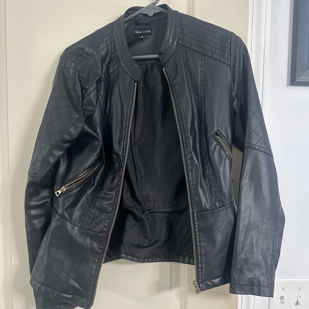 Black leather jacket